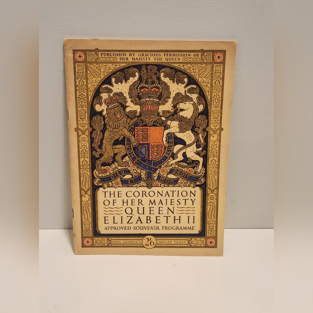 The Coronation Of Her Majesty QUEEN ELIZABETH II Souvenir Program 1953 UK Royal